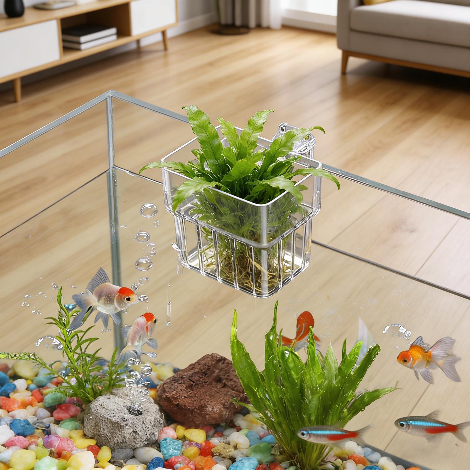 Aquarium Plant Holder - Visbak Vaste mand Wandgemonteerde plantmanden Hangende