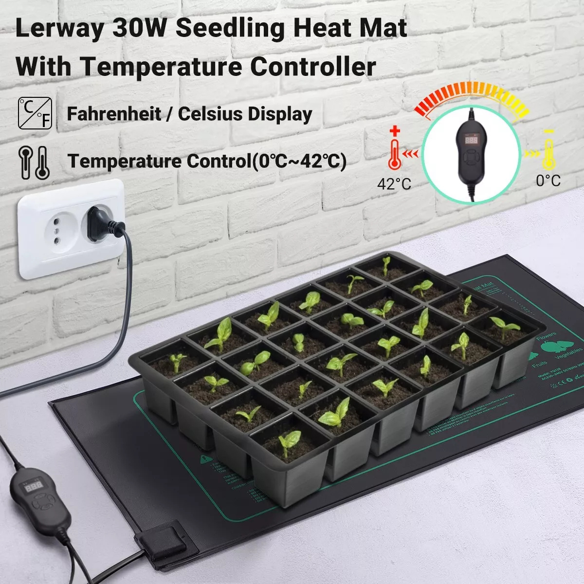 Planted Aquarium Heater - Lerway Plantengroei Verwarming Mat Waterdichte Reptiel