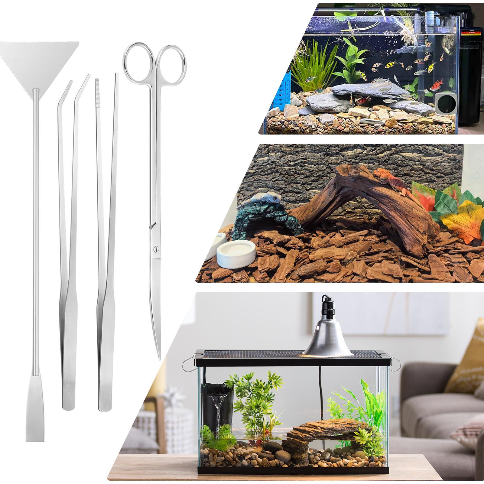 Planted Aquarium Maintenance Kit - 4 Stuks Aquarium Tool Kit Rvs