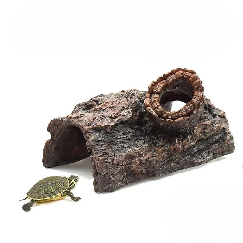 Planted Aquarium With Driftwood - Robotic hond hars figuur aquariumplanten vis
